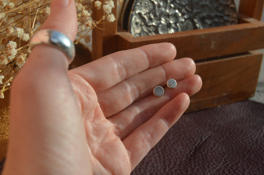 Sterling Silver Round Studs